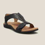 Women's Belt Buckle Sandals - Round Hollow-Toe Flat Heel (Size 4-13) | Plus Size Available | HighTouch