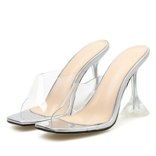 Fierce Leopard Print Heeled Sandals – Bold Style with Clear Strap Edge
