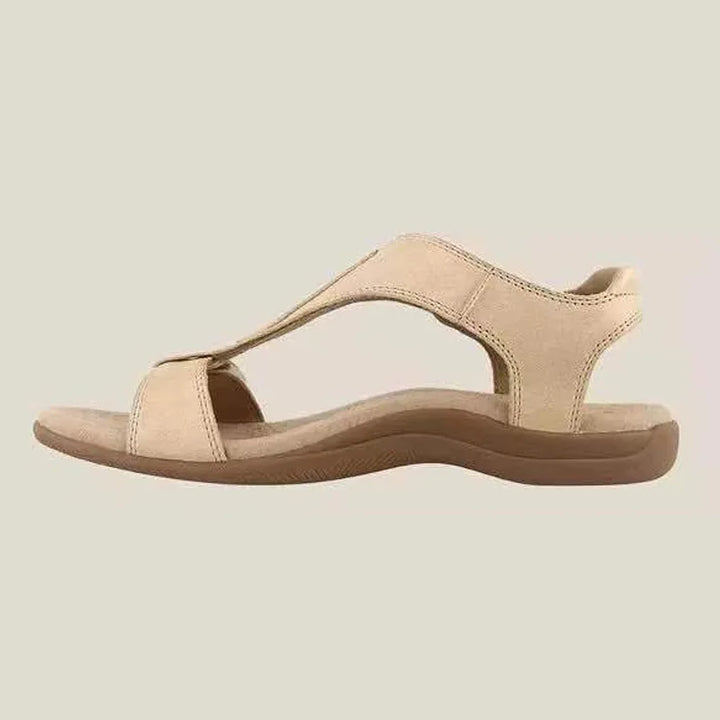 Women's Belt Buckle Sandals - Round Hollow-Toe Flat Heel (Size 4-13) | Plus Size Available | HighTouch-HighTouch
