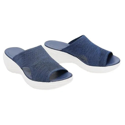 Comfort-Boost Plus-Size Beach Sandals – Hidden Lift, Wide-Fit, All-Day Ease