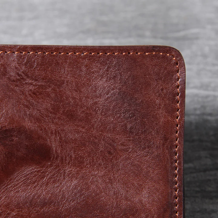 Men's Vintage Cowhide Leather Wallet | Slim Bifold