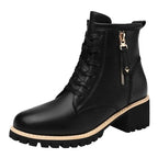 Women’s Chunky Heel Ankle Boots – Stylish Comfort & Lift-HighTouch