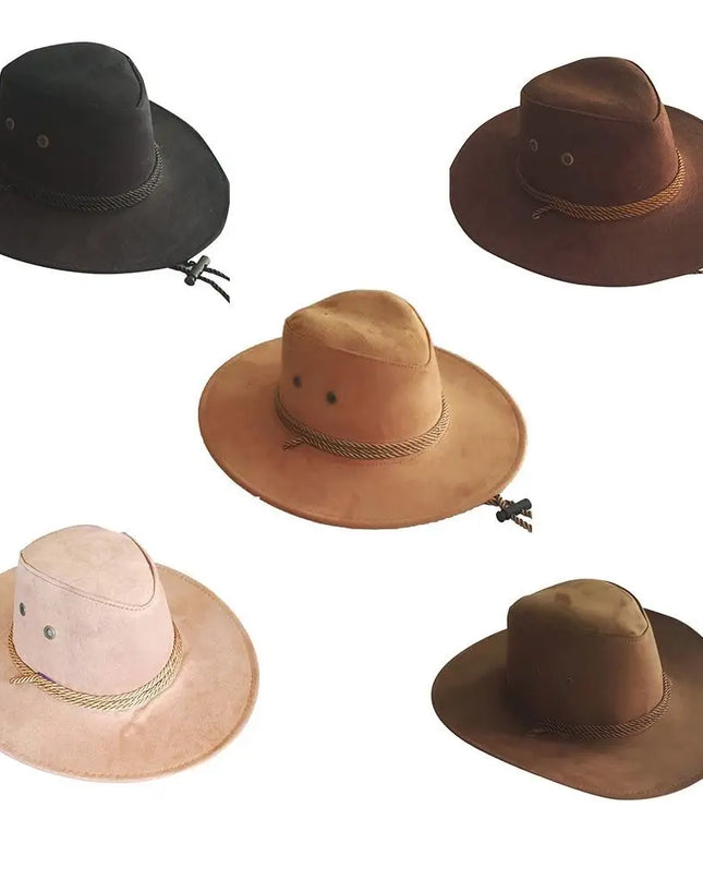 Western Cowboy Hat for Men – Wide Brim Breathable Adjustable Fit Summer Sun Protection