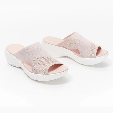 Comfort-Boost Plus-Size Beach Sandals – Hidden Lift, Wide-Fit, All-Day Ease