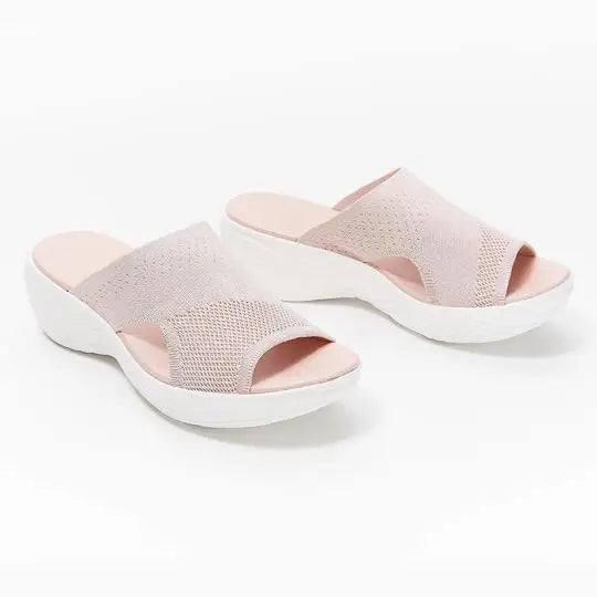 Comfort-Boost Plus-Size Beach Sandals – Hidden Lift, Wide-Fit, All-Day Ease