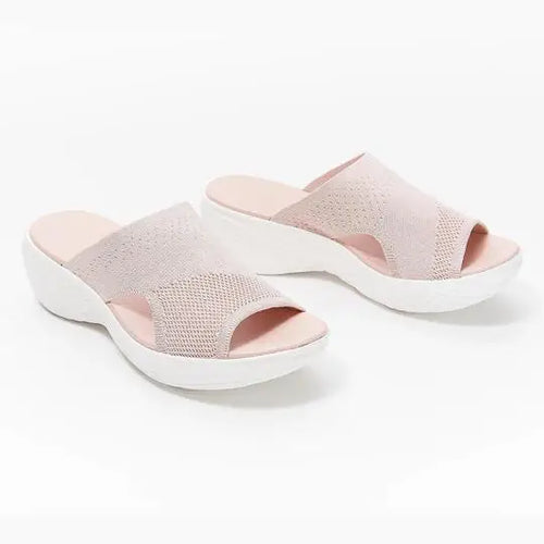 2025 New Cross-Border Plus Size Ladies Slippers Flat Bottom Summer Beach Sandals Height Increasing Open Toe Design in Stock