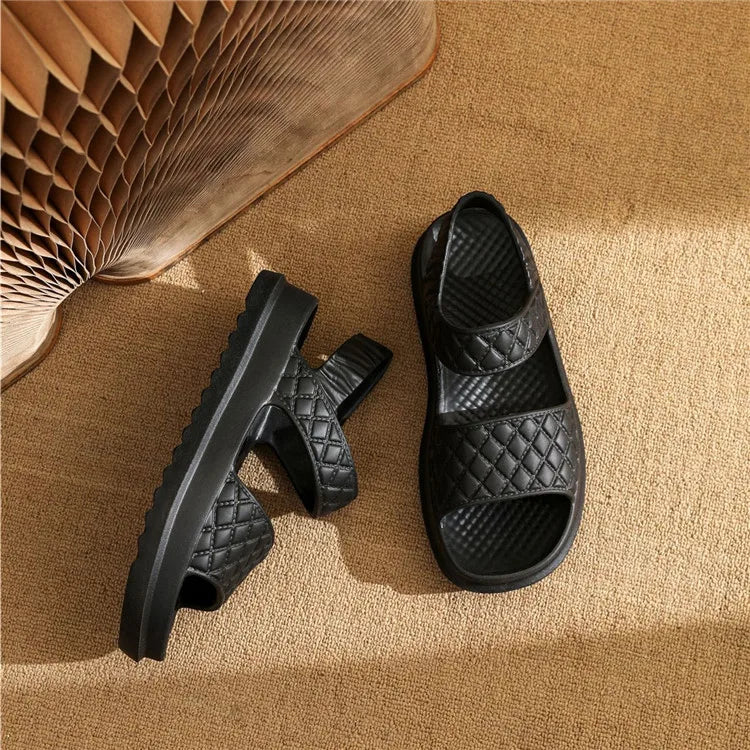 Women’s Thick Sole Wedge Sandals – Non-Slip Beach & Skirt Slides