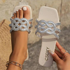 Women's PU Flat Sandals – Outdoor House Slippers & Fashion Beach Slides-HighTouch