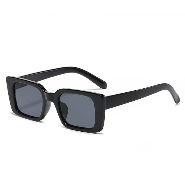 SO&EI Small Rectangle Leopard Sunglasses – Unisex Trendy UV400 Shades