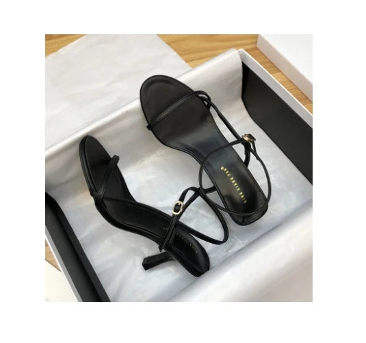 Summer high-heeled sandals for women Featuring a fine heel