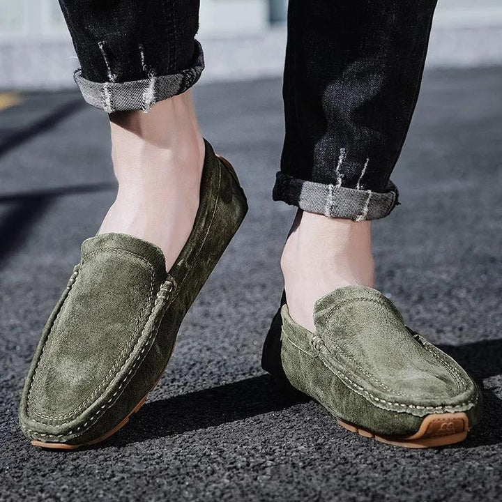 Men’s Suede Loafers with Cushioned Footbed