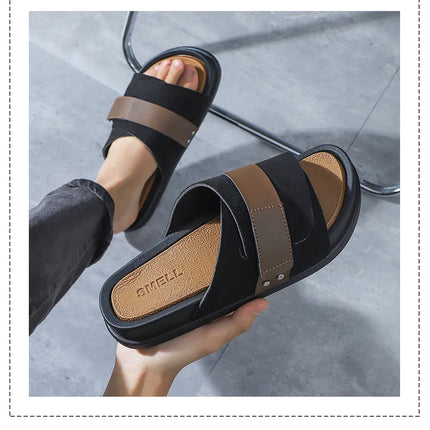 Men’s EVA Flat Slides – Lightweight Non-Slip Summer Beach Sandals