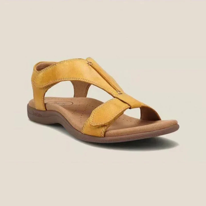 Women's Belt Buckle Sandals - Round Hollow-Toe Flat Heel (Size 4-13) | Plus Size Available | HighTouch-HighTouch