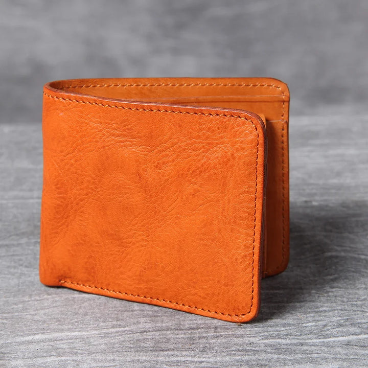 Men's Vintage Cowhide Leather Wallet | Slim Bifold