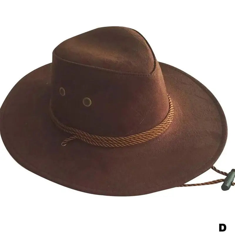 Western Cowboy Hat for Men – Wide Brim Breathable Adjustable Fit Summer Sun Protection