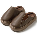 Men's Extra Large Winter Indoor Slippers – HeatTech Non-Slip Thick Sole with Printed Design-HighTouch