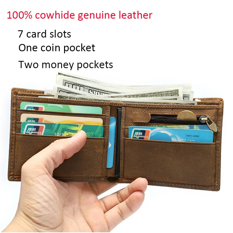 Premium Slim Cowhide Bifold Wallet