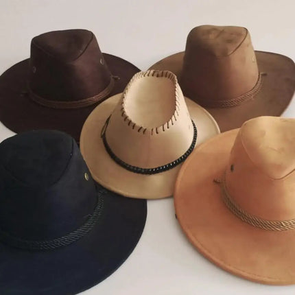 Western Cowboy Hat for Men – Wide Brim Breathable Adjustable Fit Summer Sun Protection
