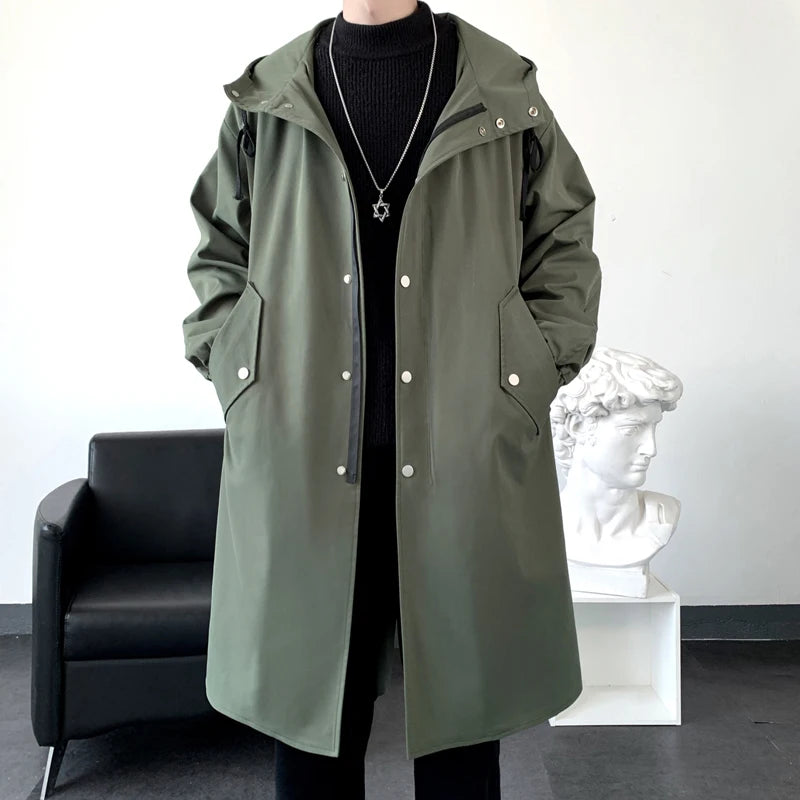 Oversized Hooded Streetwear Jacket Men-HighTouch
