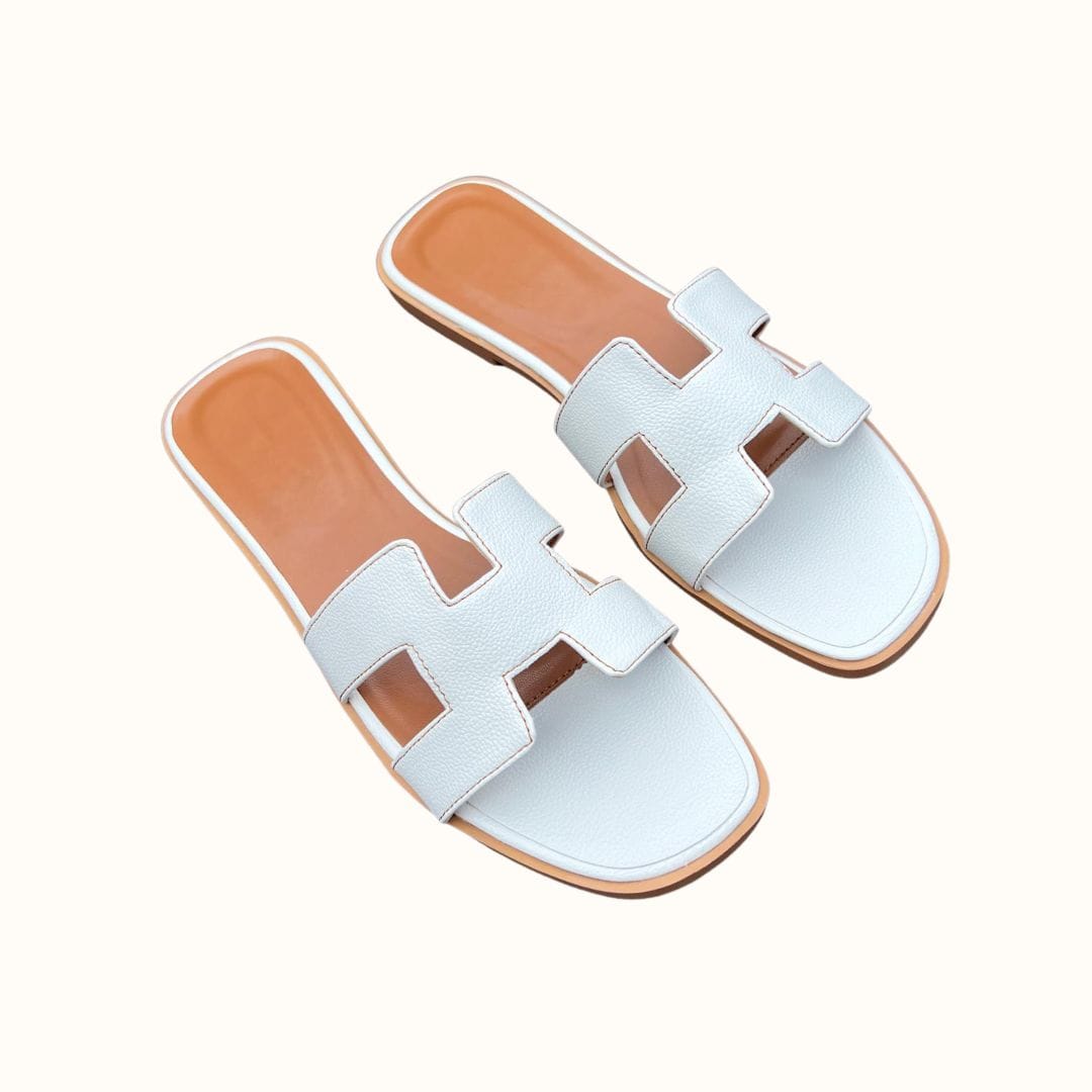 H Design Sandal – Premium Faux Leather Slip-On Sandals