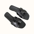 H Design Sandal – Premium Faux Leather Slip-On Sandals-HighTouch