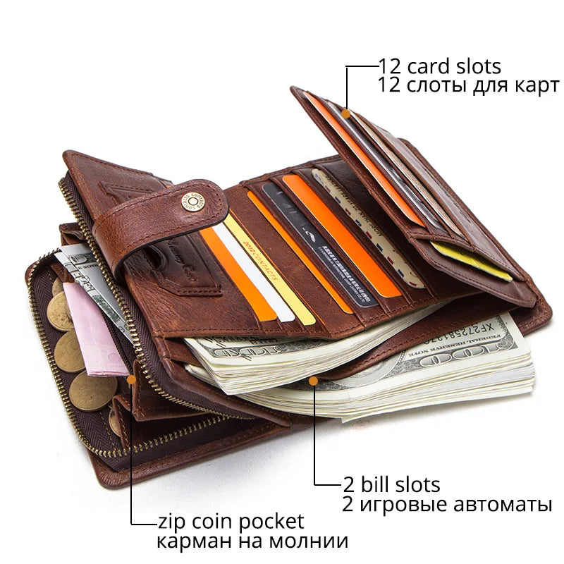 Genuine Leather RFID Wallet