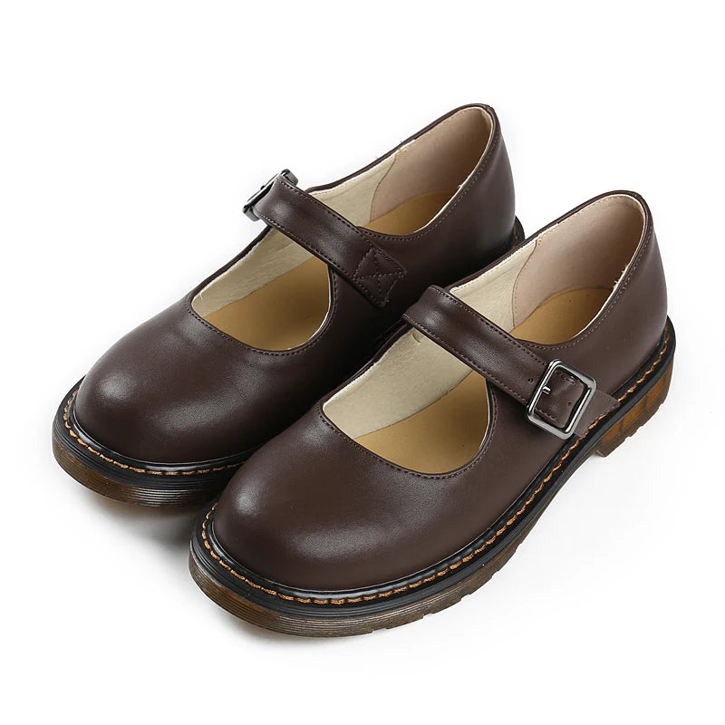 Vintage JK Uniform Platform Shoes Women-HighTouch