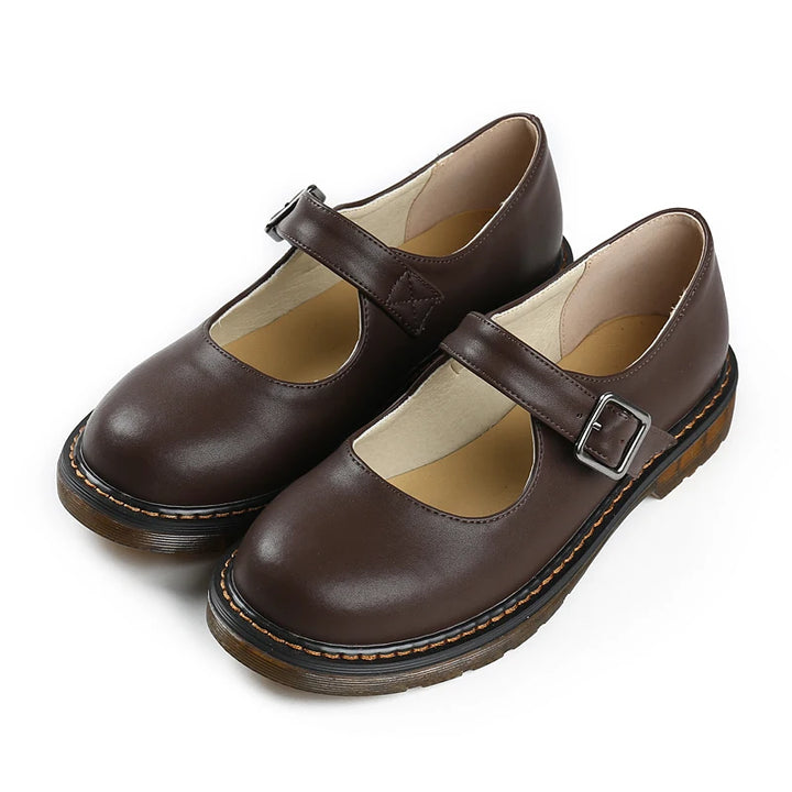 Vintage JK Uniform Platform Shoes Women-HighTouch