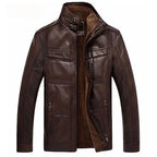 Leather Jacket Men Winter - Thicken Warm Coat-HighTouch