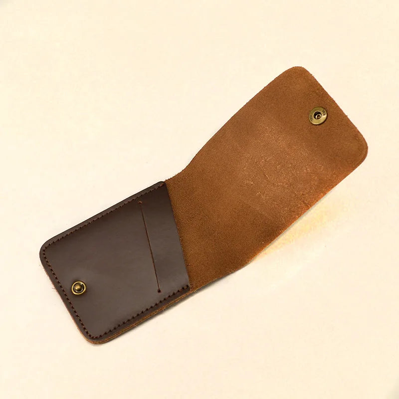 Handcrafted Crazy Horse Leather Card Holder