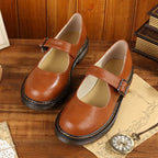 Vintage JK Uniform Platform Shoes Women-HighTouch