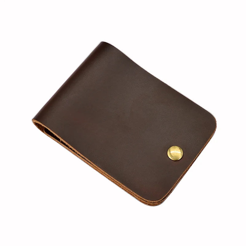 Handcrafted Crazy Horse Leather Card Holder
