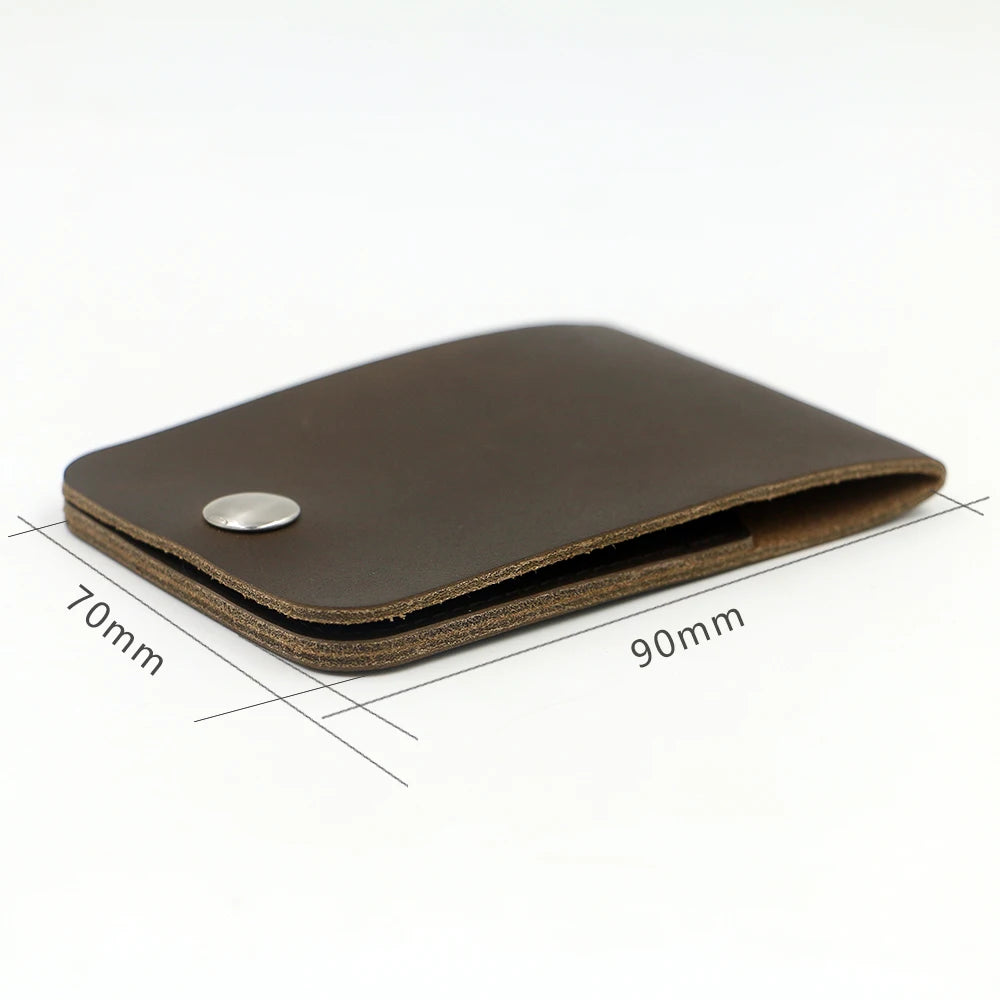 Handcrafted Crazy Horse Leather Card Holder