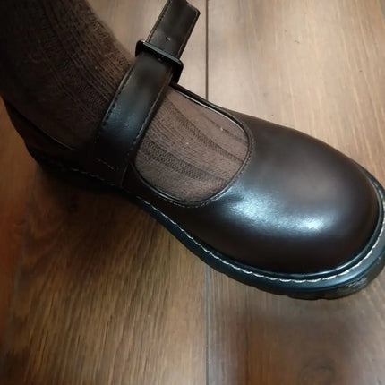 Vintage JK Uniform Platform Shoes Women