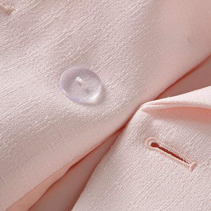 Women’s Slim Fit Blue Blazer – Long Sleeve Office Jacket with Pockets