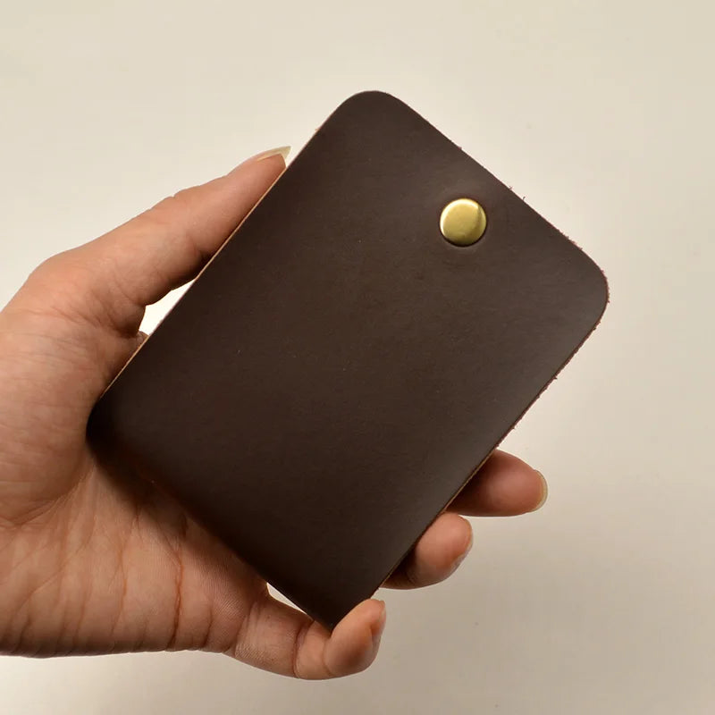 Handcrafted Crazy Horse Leather Card Holder