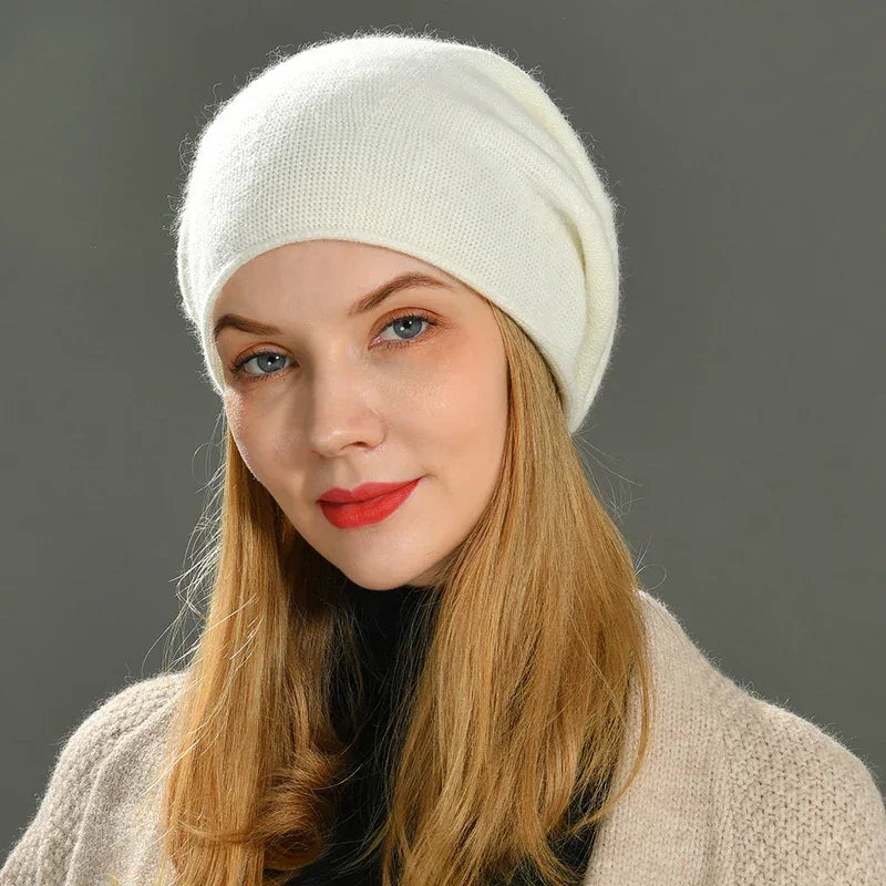 Women’s Soft Wool Slouch Beanie for Winter