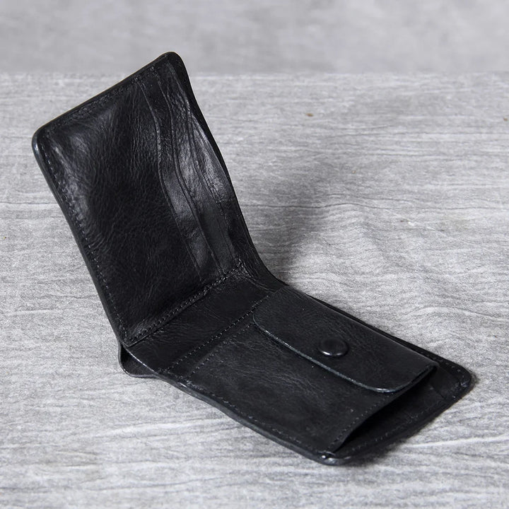 Men's Vintage Cowhide Leather Wallet | Slim Bifold