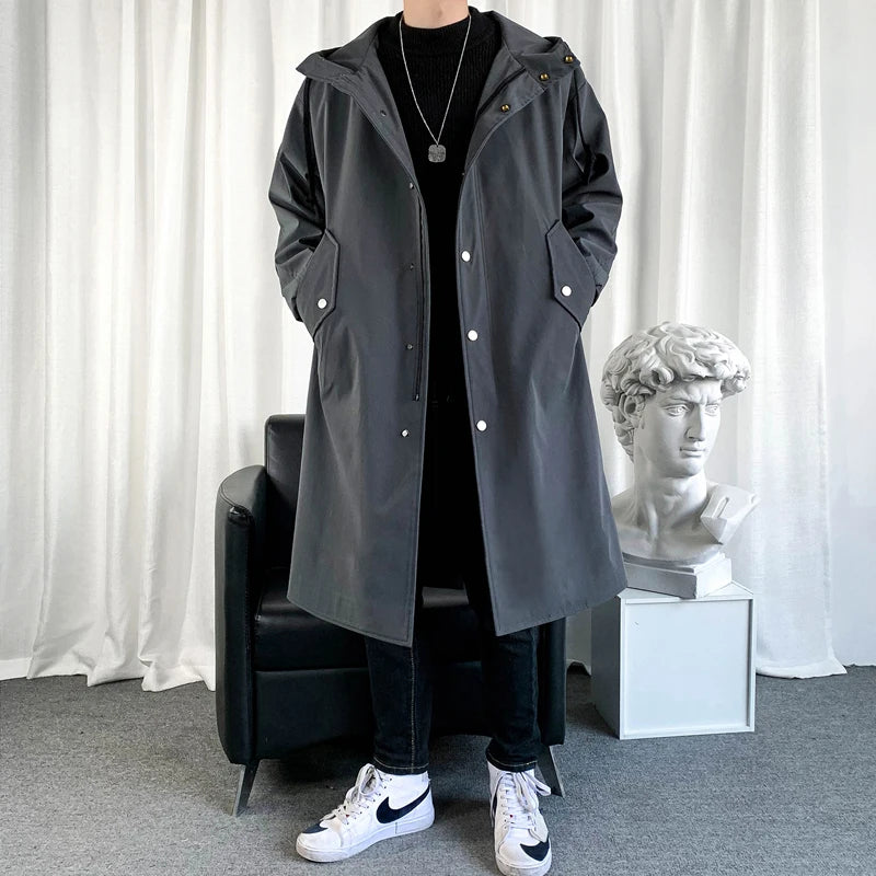 Oversized Hooded Streetwear Jacket Men-HighTouch