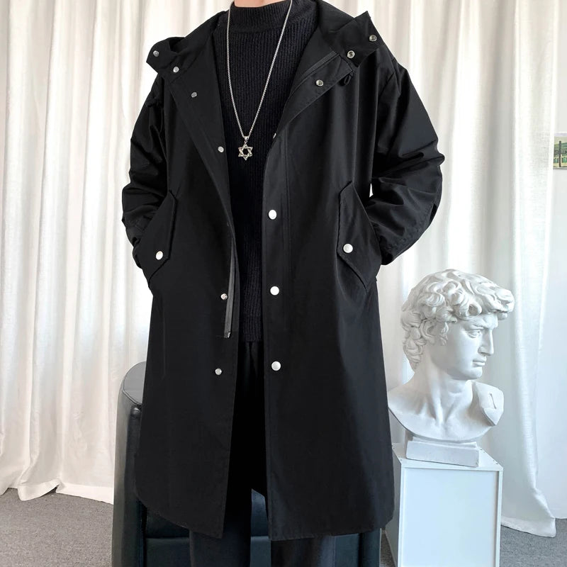 Oversized Hooded Streetwear Jacket Men-HighTouch
