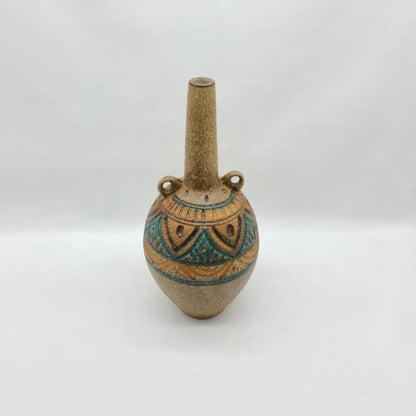 Hand made two handle ceramic vase