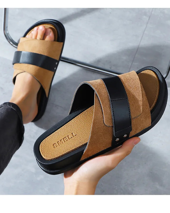 Men’s EVA Flat Slides – Lightweight Non-Slip Summer Beach Sandals