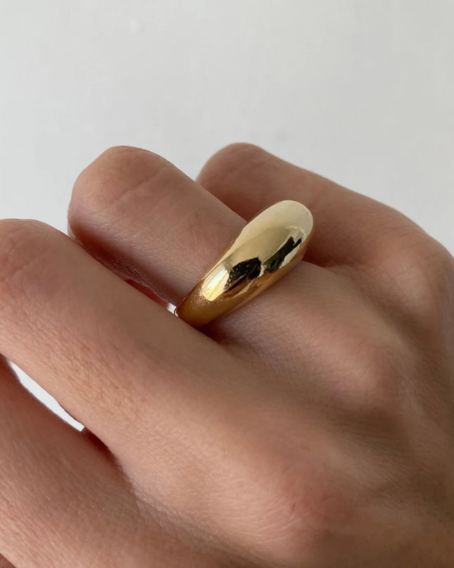 Minimalist Arc Stainless Steel Ring for Women