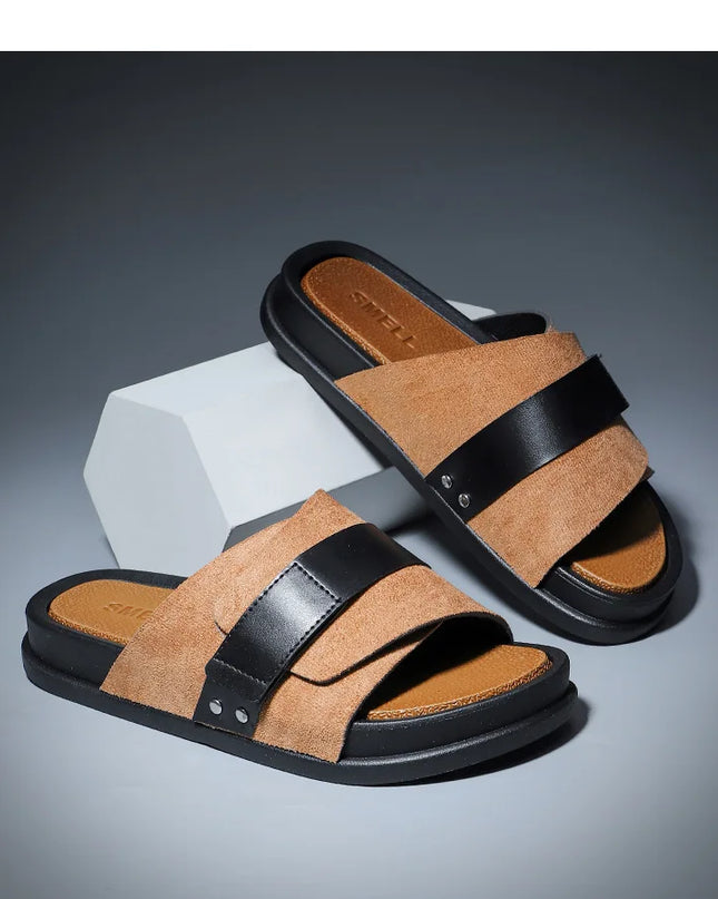 Men’s EVA Flat Slides – Lightweight Non-Slip Summer Beach Sandals