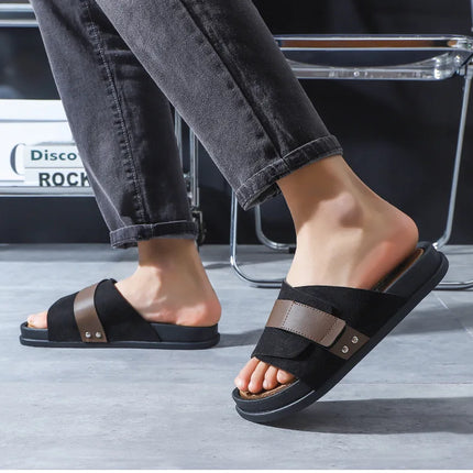 Men’s EVA Flat Slides – Lightweight Non-Slip Summer Beach Sandals