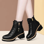 Women’s Chunky Heel Ankle Boots – Stylish Comfort & Lift-HighTouch