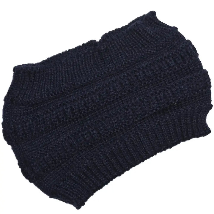 Women’s Ponytail Knitted Beanie-HighTouch