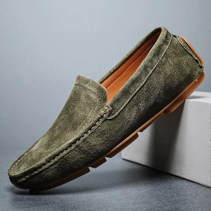 Men’s Suede Loafers with Cushioned Footbed