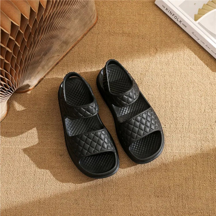 Women’s Thick Sole Wedge Sandals – Non-Slip Beach & Skirt Slides-HighTouch