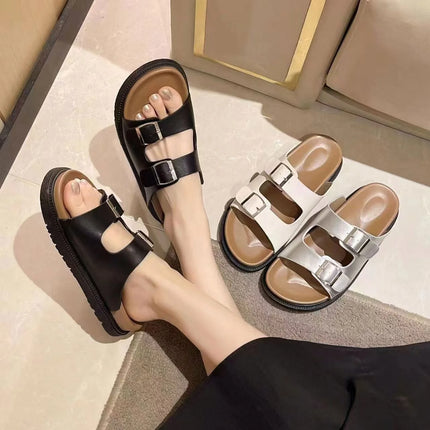 Summer Fashion Sandals for Women – Peep Toe, Lightweight, Rhinestone Decor
